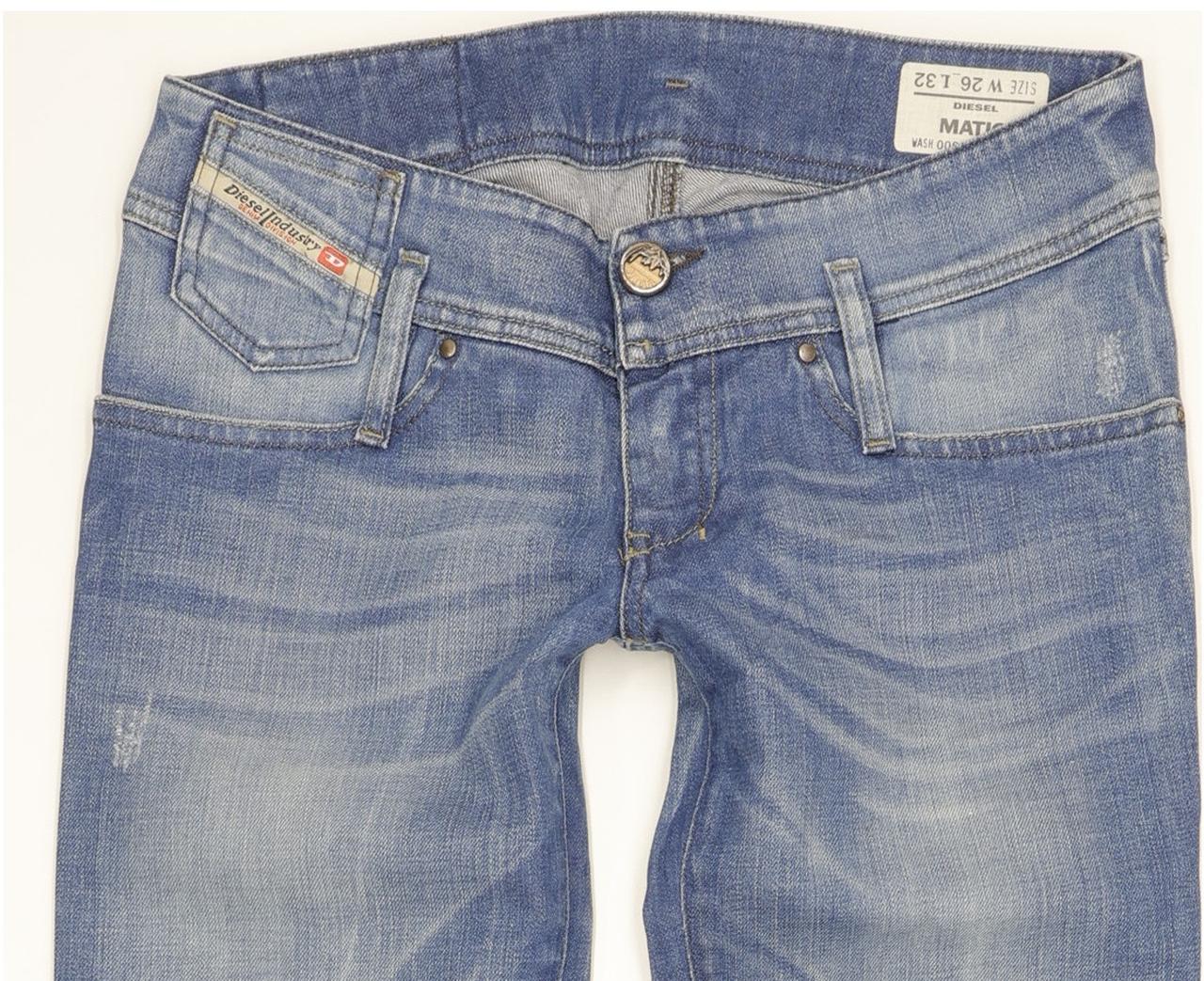 Diesel Matic 008C2 Women Blue Straight Slim Stretch Jeans W26 L32