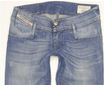 Diesel Matic 008C2 Women Blue Straight Slim Stretch Jeans W26 L32