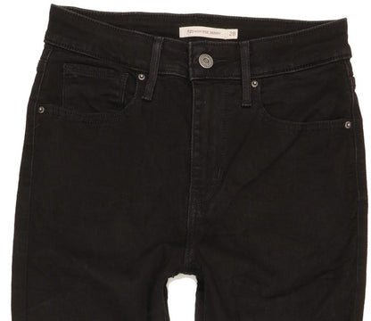 Levi's 721 Women Black Skinny Slim Stretch Jeans W28 L28