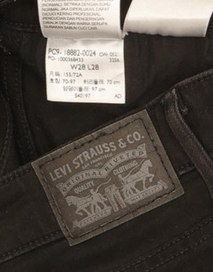 Levi's 721 Women Black Skinny Slim Stretch Jeans W28 L28