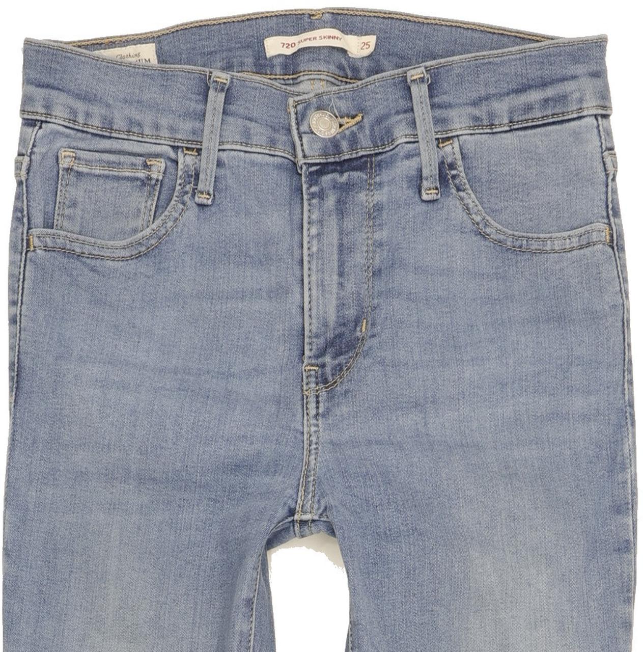 Levi's 720 Super Women Blue Skinny Slim Stretch Jeans W25 L32
