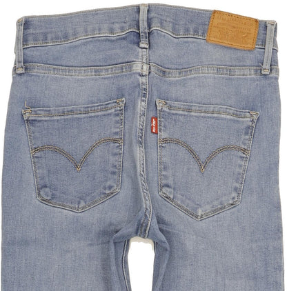 Levi's 720 Super Women Blue Skinny Slim Stretch Jeans W25 L32