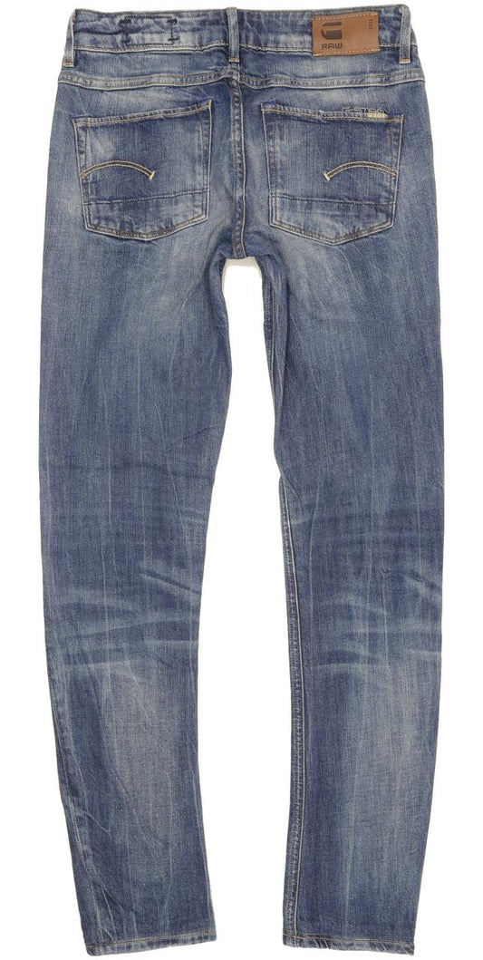 G-Star 3301 Women Blue Skinny Slim Stretch Jeans W26 L30