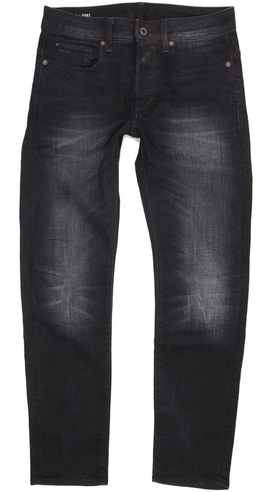 G-Star 3301 Men Navy Straight Slim Stretch Jeans W28 L29