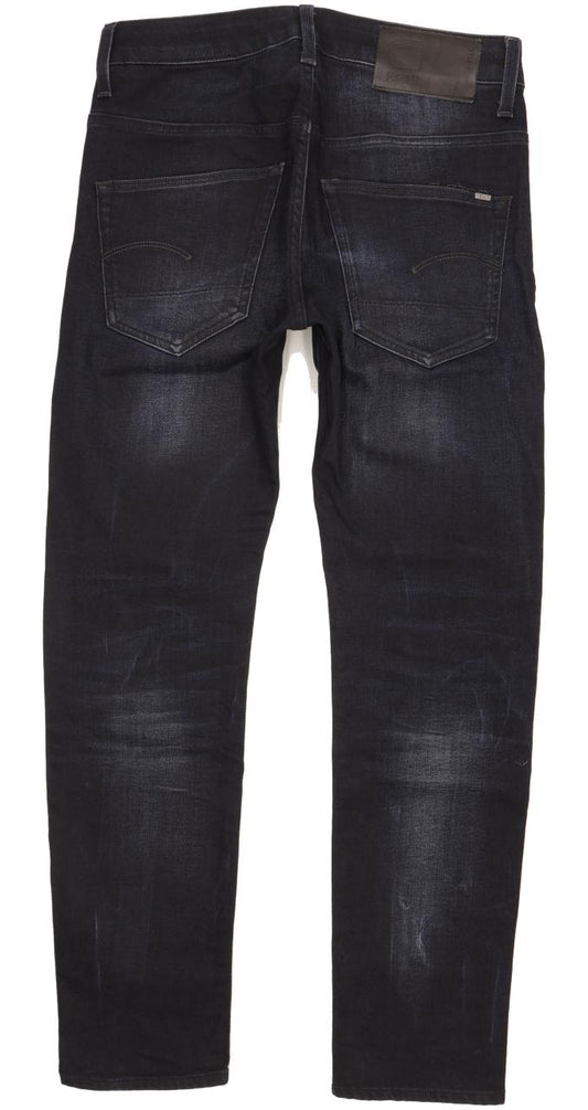 G-Star 3301 Men Navy Straight Slim Stretch Jeans W28 L29