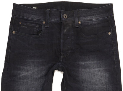 G-Star 3301 Men Navy Straight Slim Stretch Jeans W28 L29