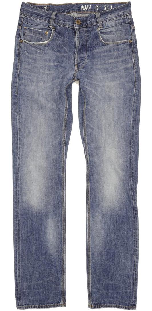 G-Star New Radar Men Blue Straight Slim Jeans W31 L33
