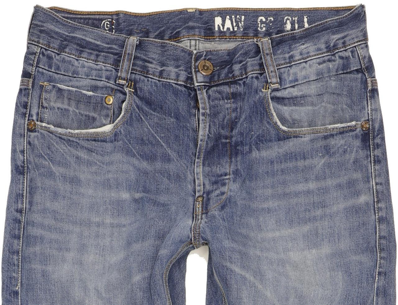 G-Star New Radar Men Blue Straight Slim Jeans W31 L33