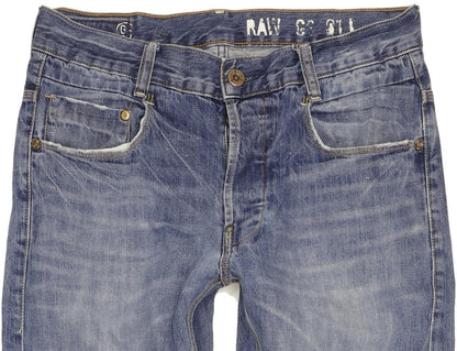 G-Star New Radar Men Blue Straight Slim Jeans W31 L33