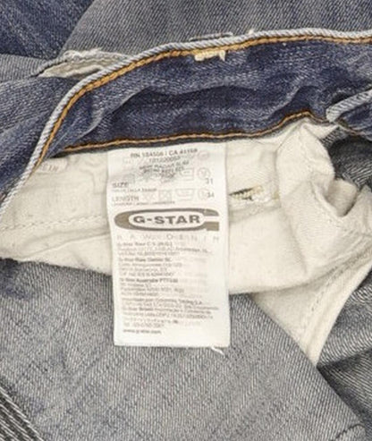 G-Star New Radar Men Blue Straight Slim Jeans W31 L33