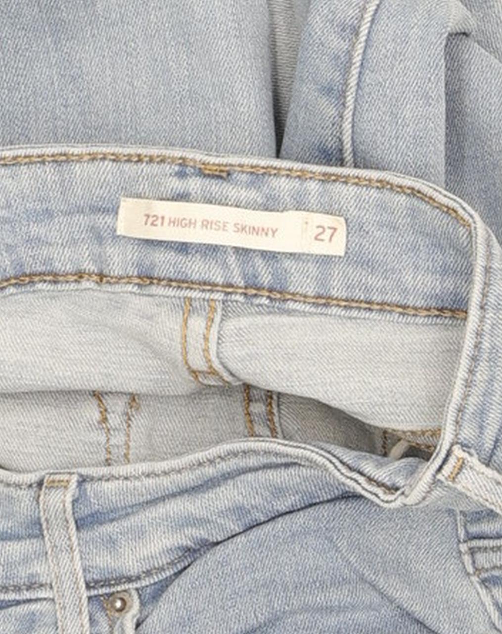 Levi's 721 Women Blue Skinny Slim Stretch Jeans W27 L30