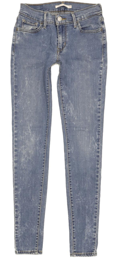 Levi's 710 Super Women Blue Skinny Slim Stretch Jeans W26 L30