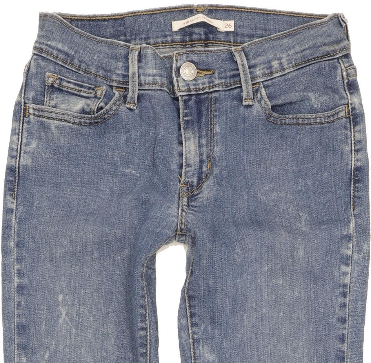 Levi's 710 Super Women Blue Skinny Slim Stretch Jeans W26 L30