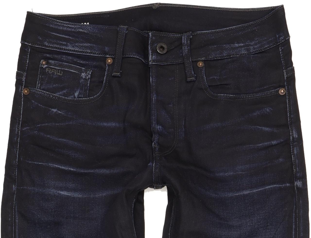 G-Star 3301 Men Navy Straight Slim Jeans W29 L31