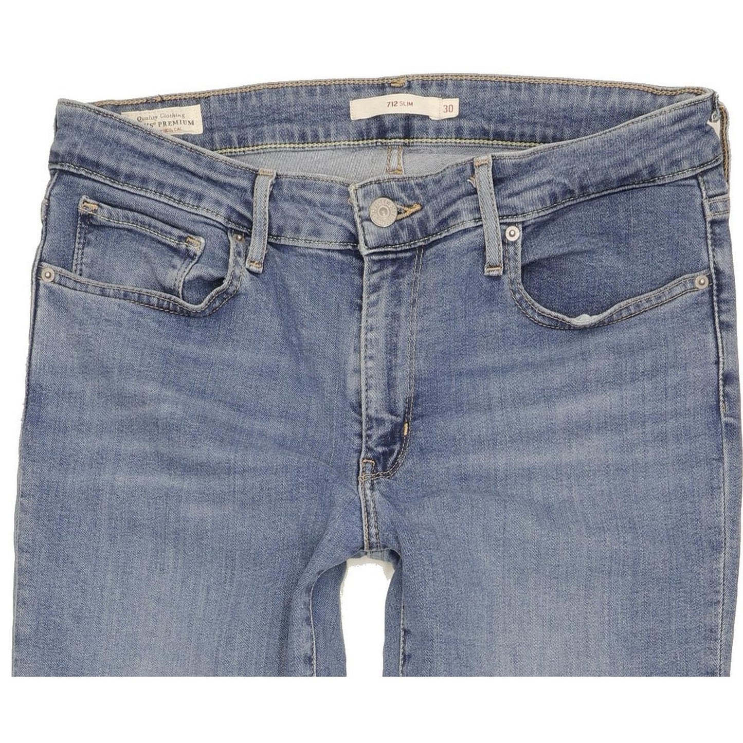 Levi's 712 Women Blue Straight Slim Stretch Jeans W30 L30
