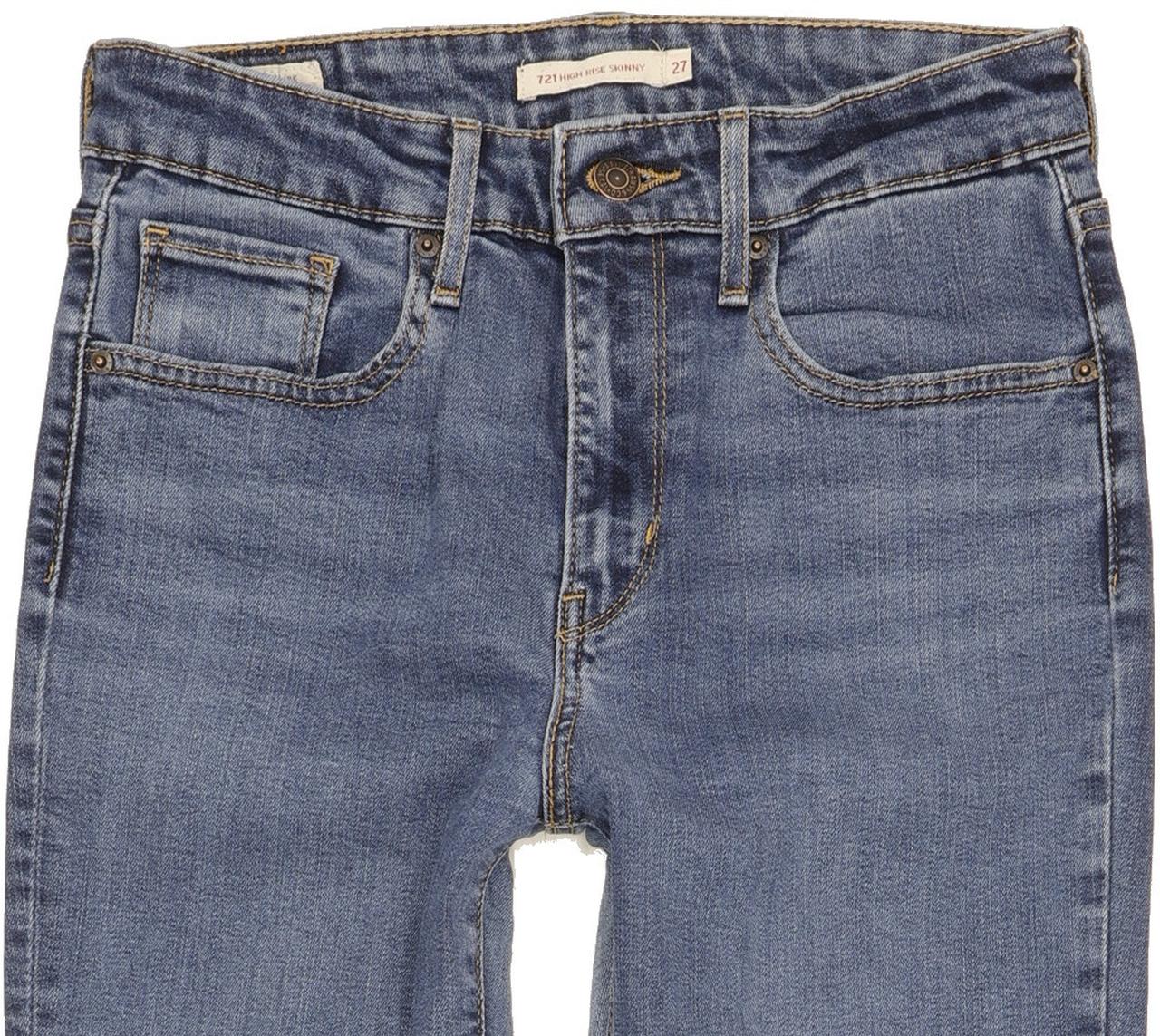 Levi's 721 Women Blue Skinny Slim Stretch Jeans W27 L29