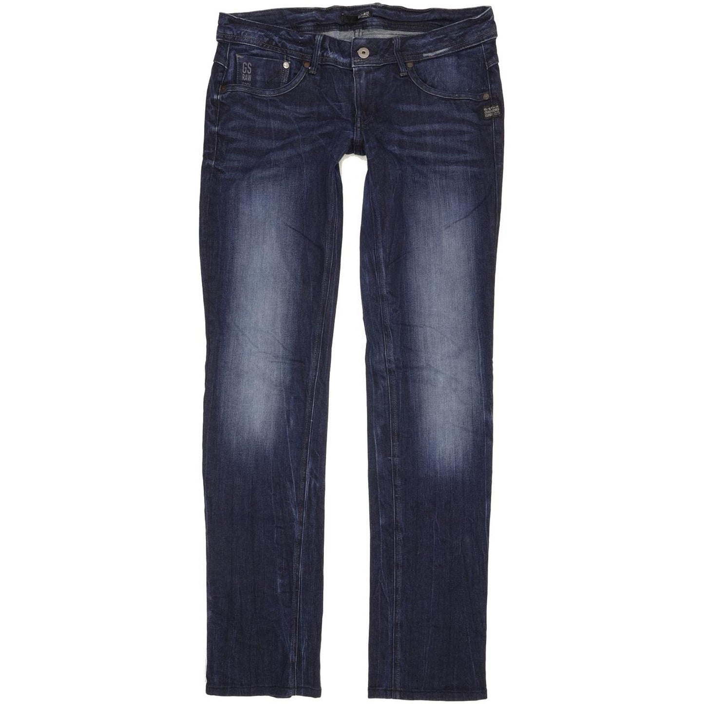G-Star Attacc Women Blue Straight Slim Stretch Jeans W29 L33