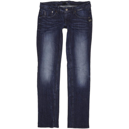 G-Star Attacc Women Blue Straight Slim Stretch Jeans W29 L33