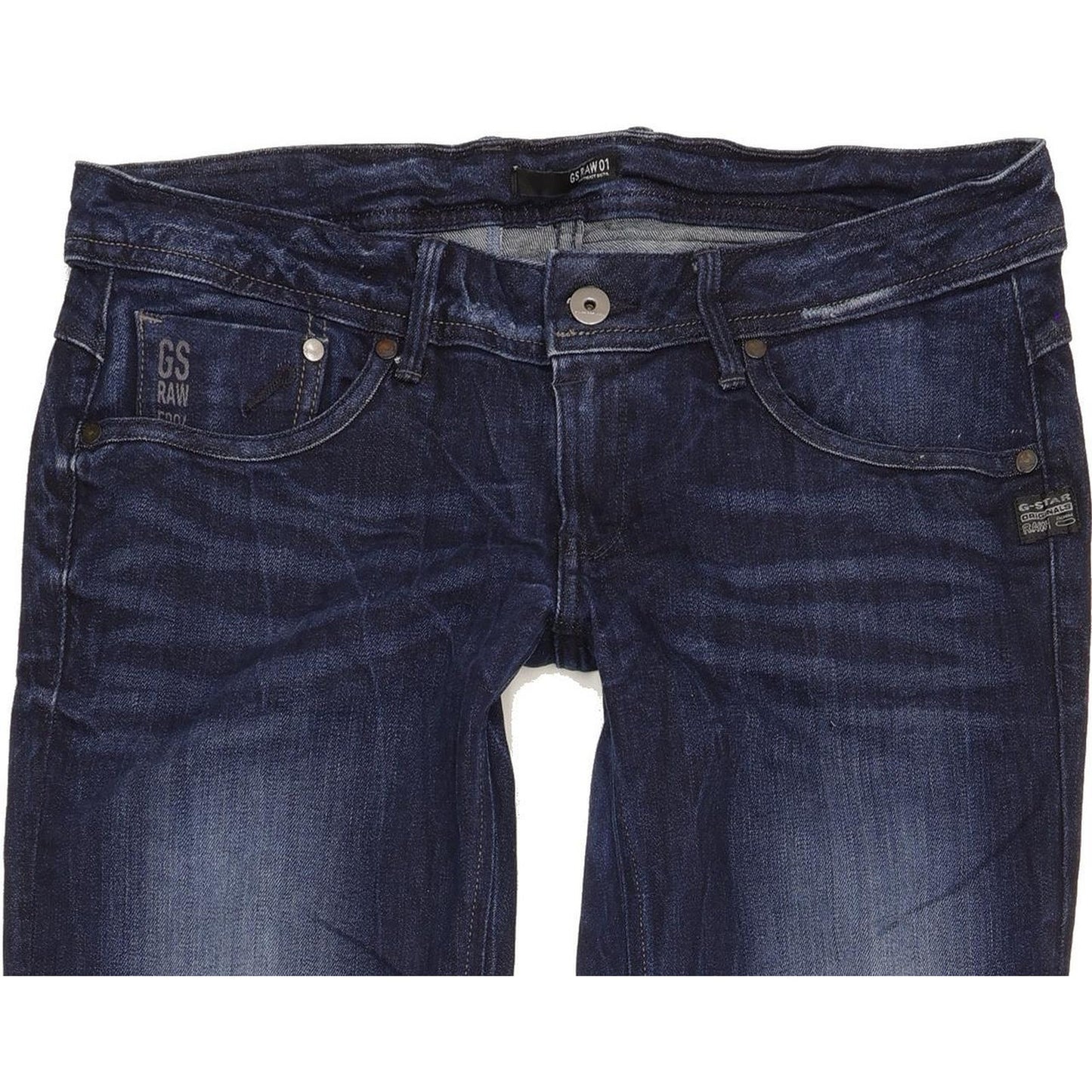 G-Star Attacc Women Blue Straight Slim Stretch Jeans W29 L33