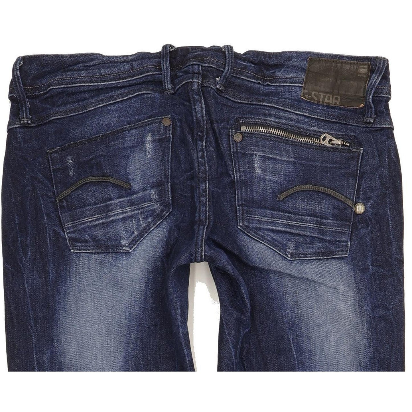 G-Star Attacc Women Blue Straight Slim Stretch Jeans W29 L33