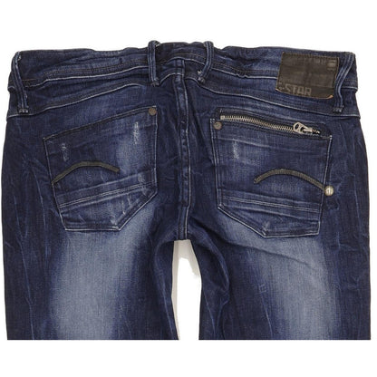 G-Star Attacc Women Blue Straight Slim Stretch Jeans W29 L33