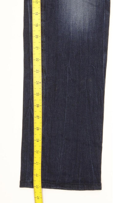 G-Star Attacc Women Blue Straight Slim Stretch Jeans W29 L33