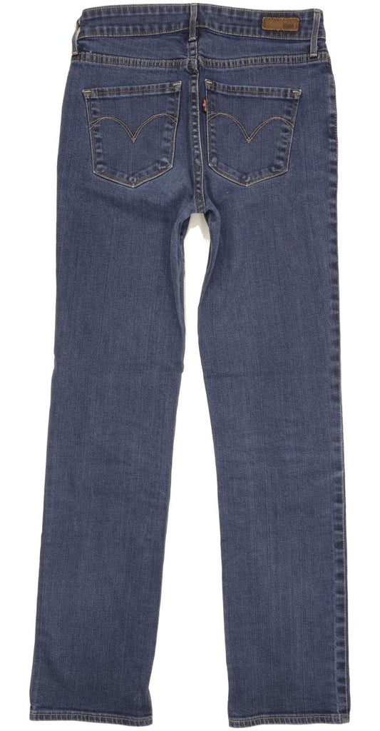 Levi's Demi Curve Women Blue Straight Slim Stretch Jeans W26 L29