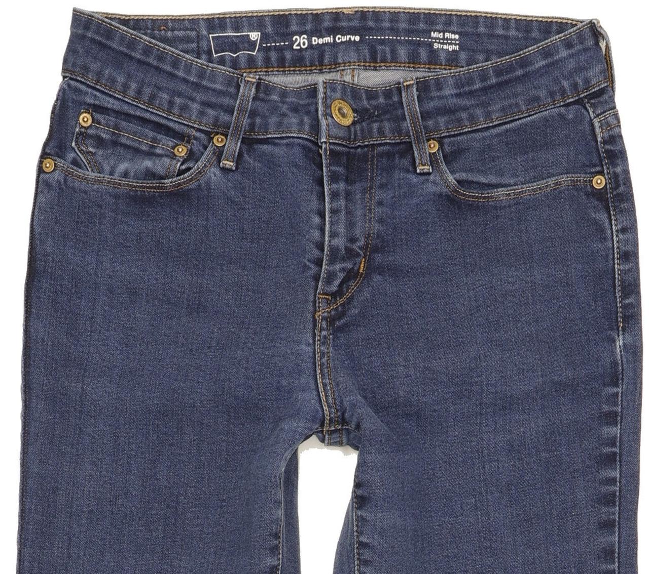Levi's Demi Curve Women Blue Straight Slim Stretch Jeans W26 L29