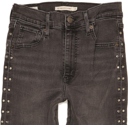 Levi's Mile Women Charcoal Skinny Slim Stretch Jeans W26 L30