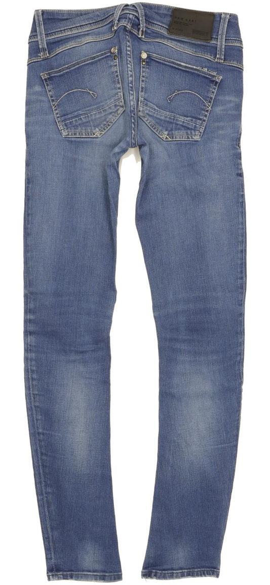 G-Star Lynn Women Blue Skinny Slim Stretch Jeans W26 L30