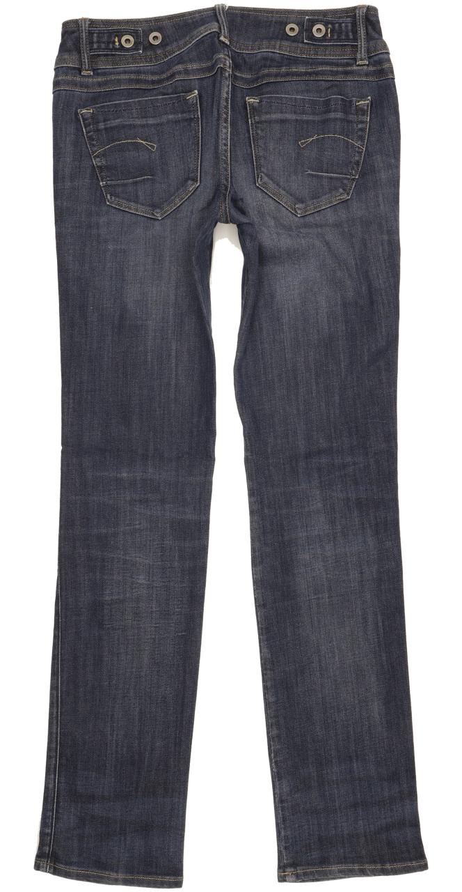 G-Star New Ford Women Blue Straight Slim Stretch Jeans W28 L32