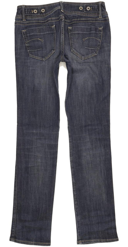 G-Star New Ford Women Blue Straight Slim Stretch Jeans W28 L32