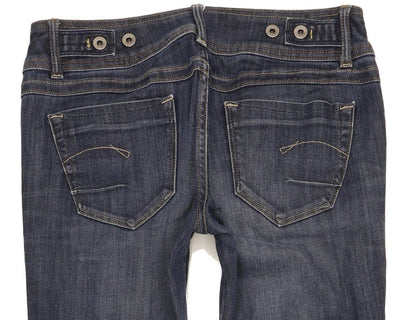 G-Star New Ford Women Blue Straight Slim Stretch Jeans W28 L32