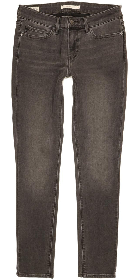 Levi's 711 Women Charcoal Skinny Slim Jeans W28 L28