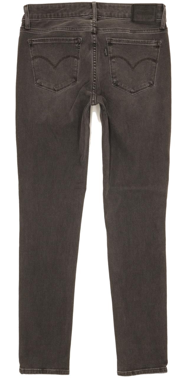 Levi's 711 Women Charcoal Skinny Slim Jeans W28 L28