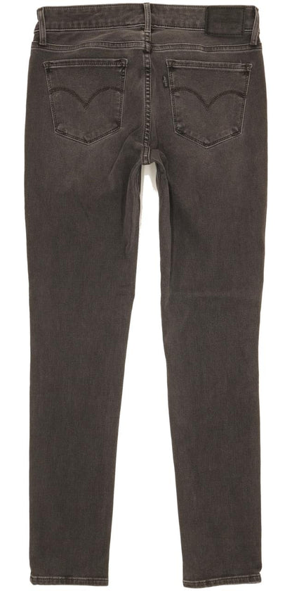 Levi's 711 Women Charcoal Skinny Slim Jeans W28 L28