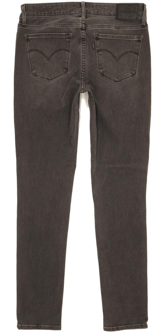 Levi's 711 Women Charcoal Skinny Slim Jeans W28 L28