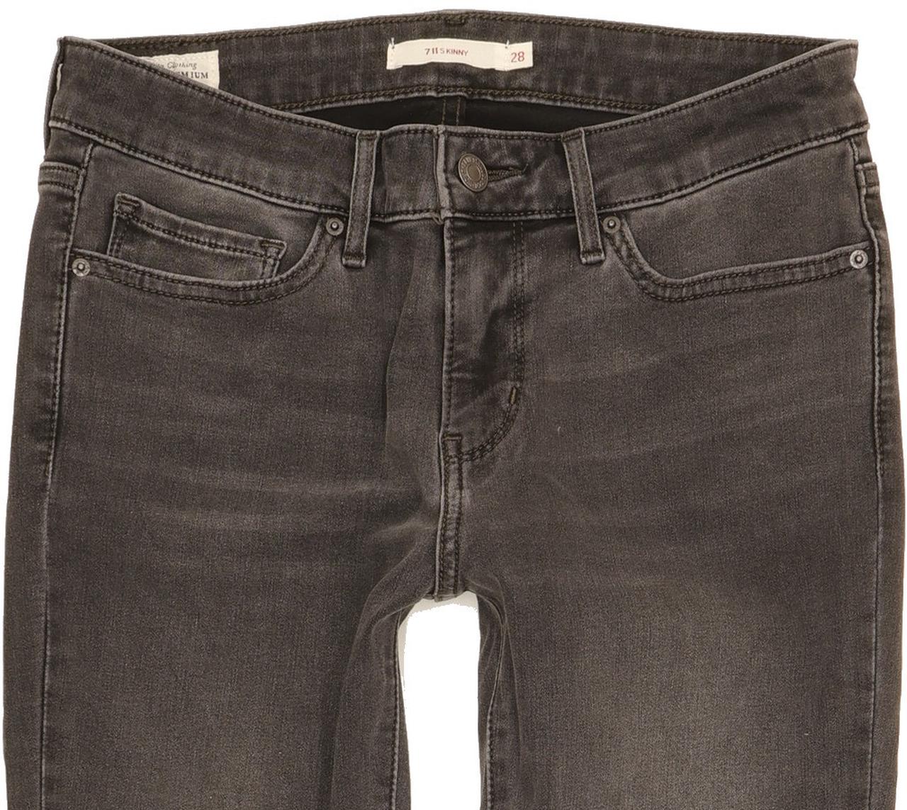 Levi's 711 Women Charcoal Skinny Slim Jeans W28 L28