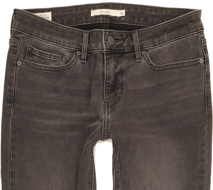 Levi's 711 Women Charcoal Skinny Slim Jeans W28 L28