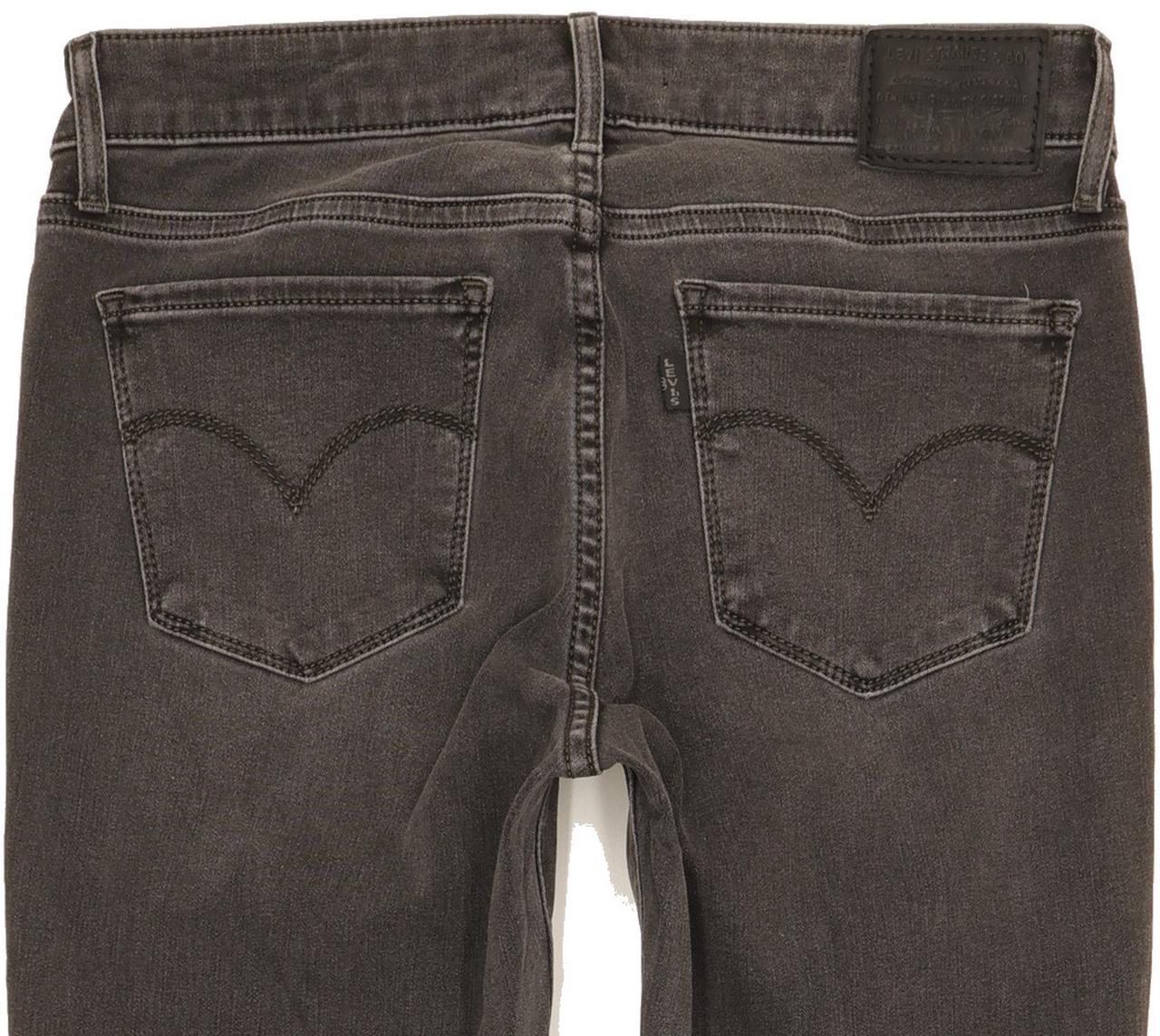 Levi's 711 Women Charcoal Skinny Slim Jeans W28 L28