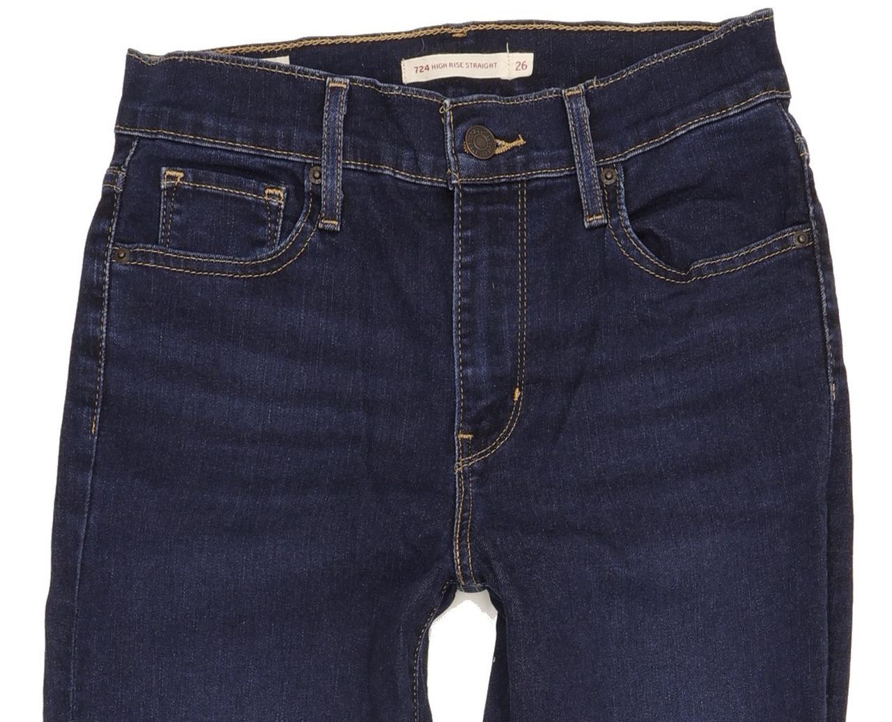 Levi's 724 Women Blue Straight Slim Stretch Jeans W26 L32