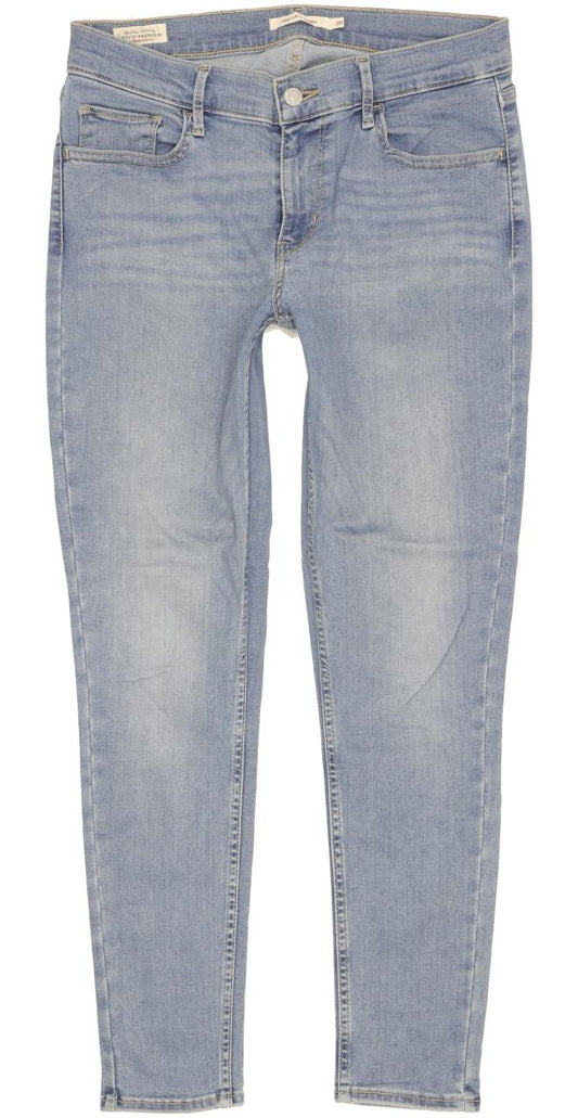 Levi's 710 Super Women Blue Skinny Slim Stretch Jeans W30 L28