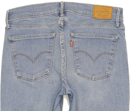 Levi's 710 Super Women Blue Skinny Slim Stretch Jeans W30 L28