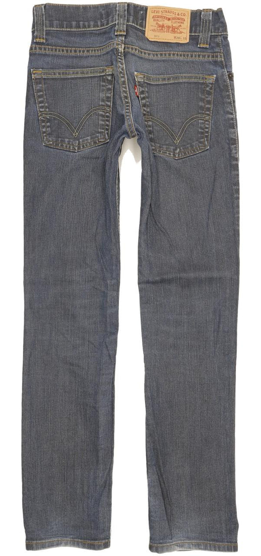 Levi's 511 Men Blue Straight Slim Stretch Jeans W28 L31