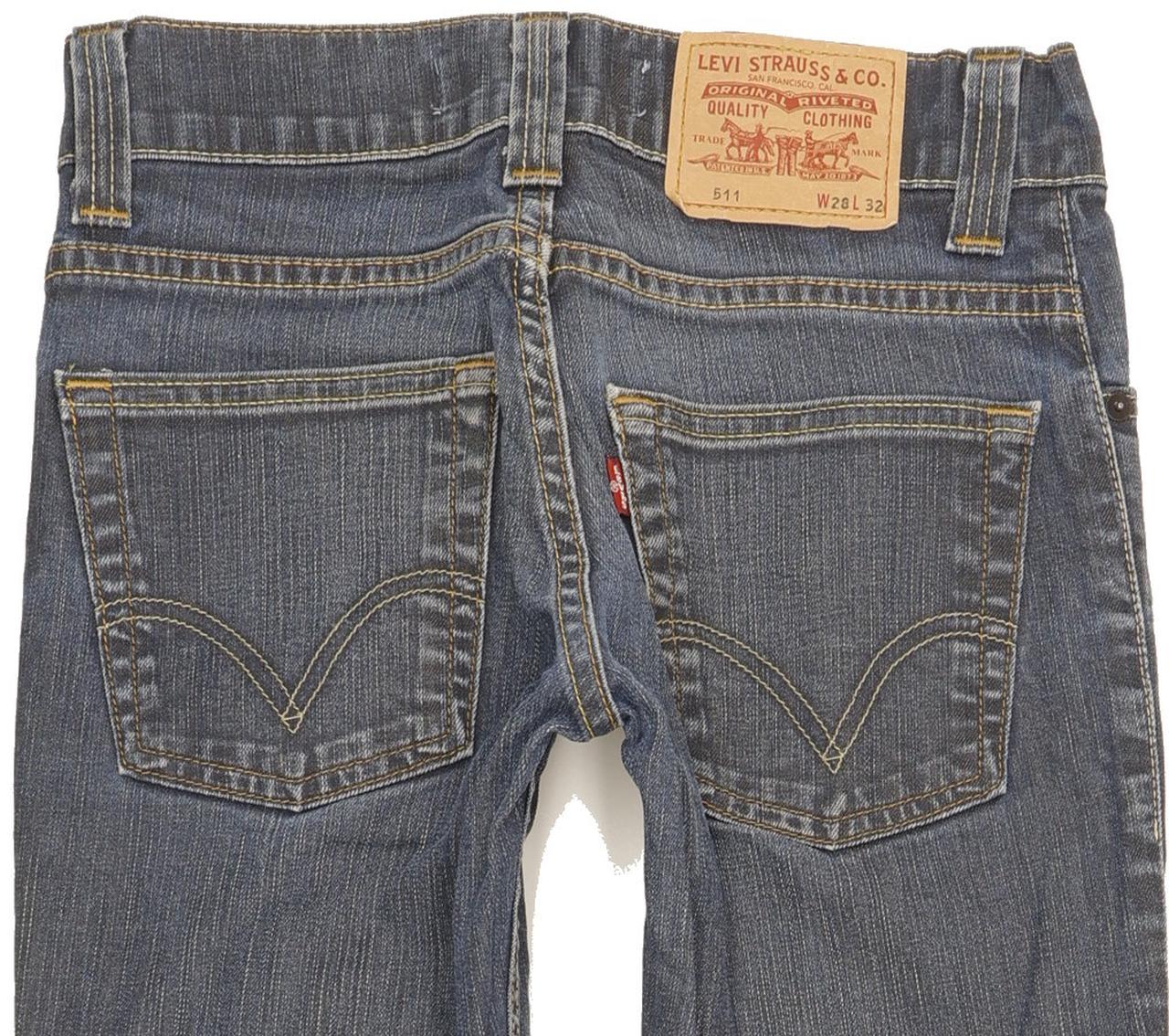Levi's 511 Men Blue Straight Slim Stretch Jeans W28 L31