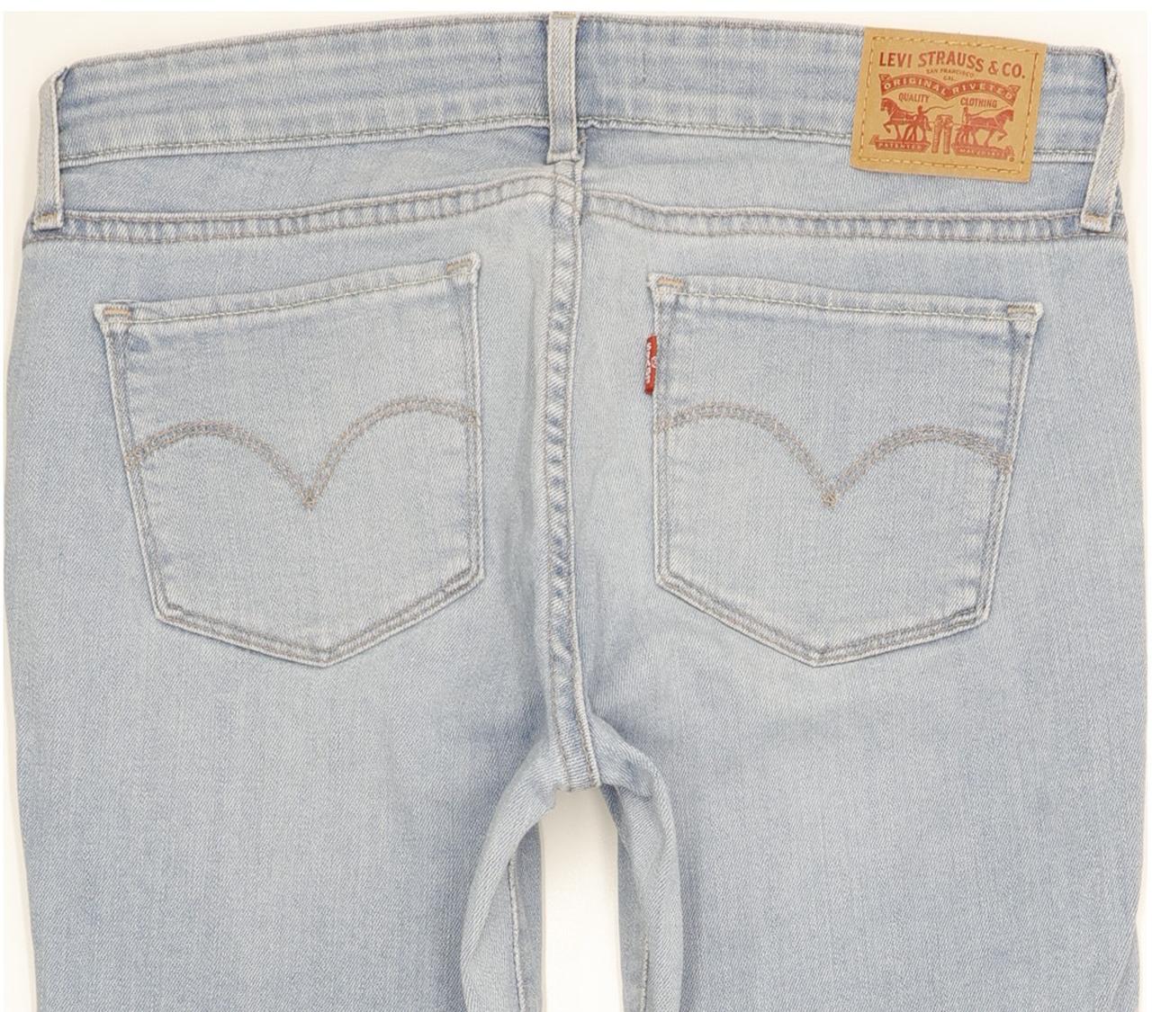 Levi's 711 Women Blue Skinny Slim Stretch Jeans W28 L30