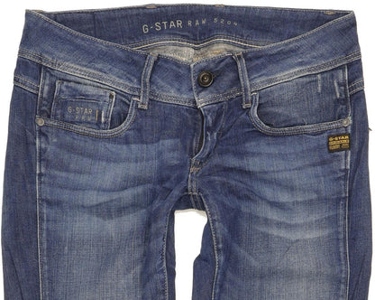 G-Star Women Blue Skinny Slim Stretch Jeans W28 L29