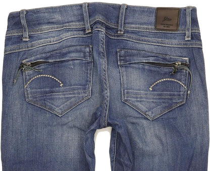 G-Star Women Blue Skinny Slim Stretch Jeans W28 L29