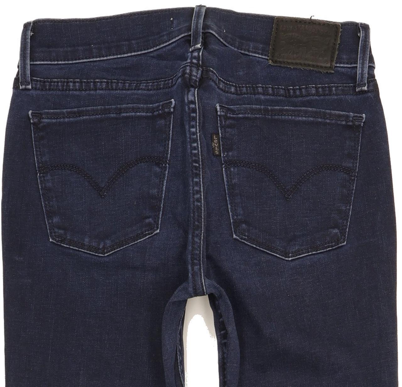 Levi's 710 Super Women Navy Skinny Slim Stretch Jeans W27 L30