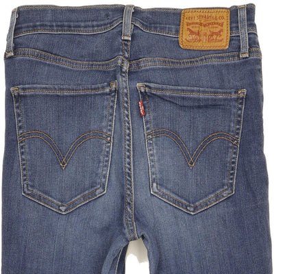 Levi's Mile Blue Skinny Slim Stretch Jeans High Waisted W28 L30